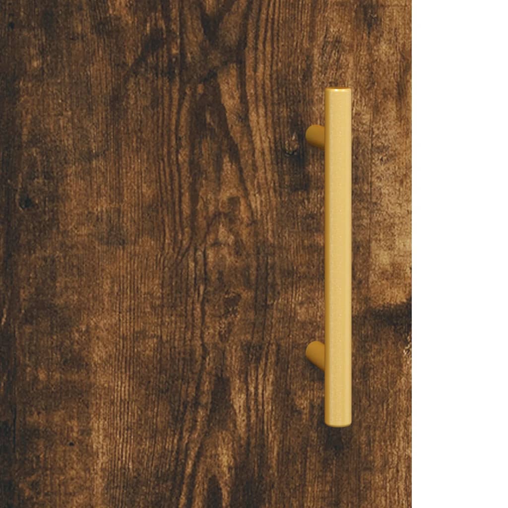 vidaXL Komoda, dūminio ąžuolo spalvos, 34,5x34x180cm, apdirbta mediena