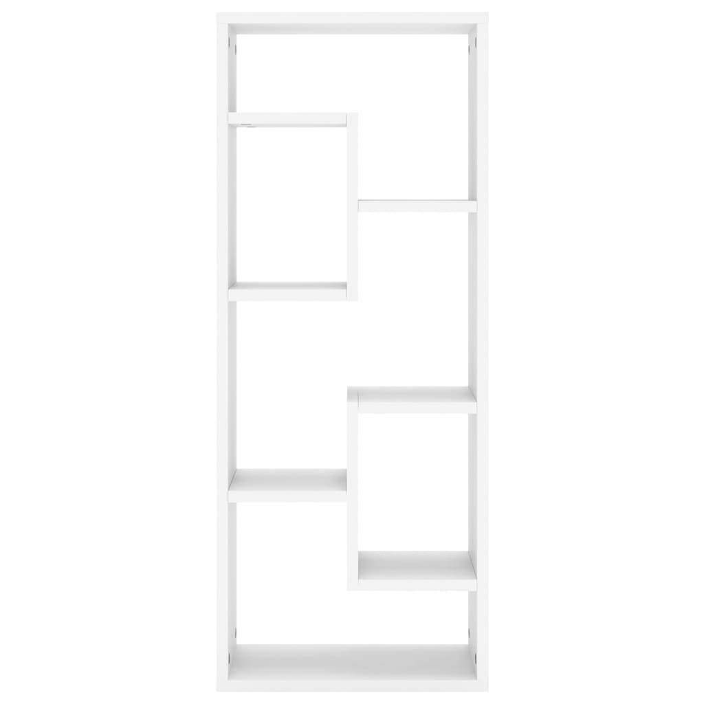 vidaXL Sieninė lentyna, baltos spalvos, 36x16x90cm, apdirbta mediena
