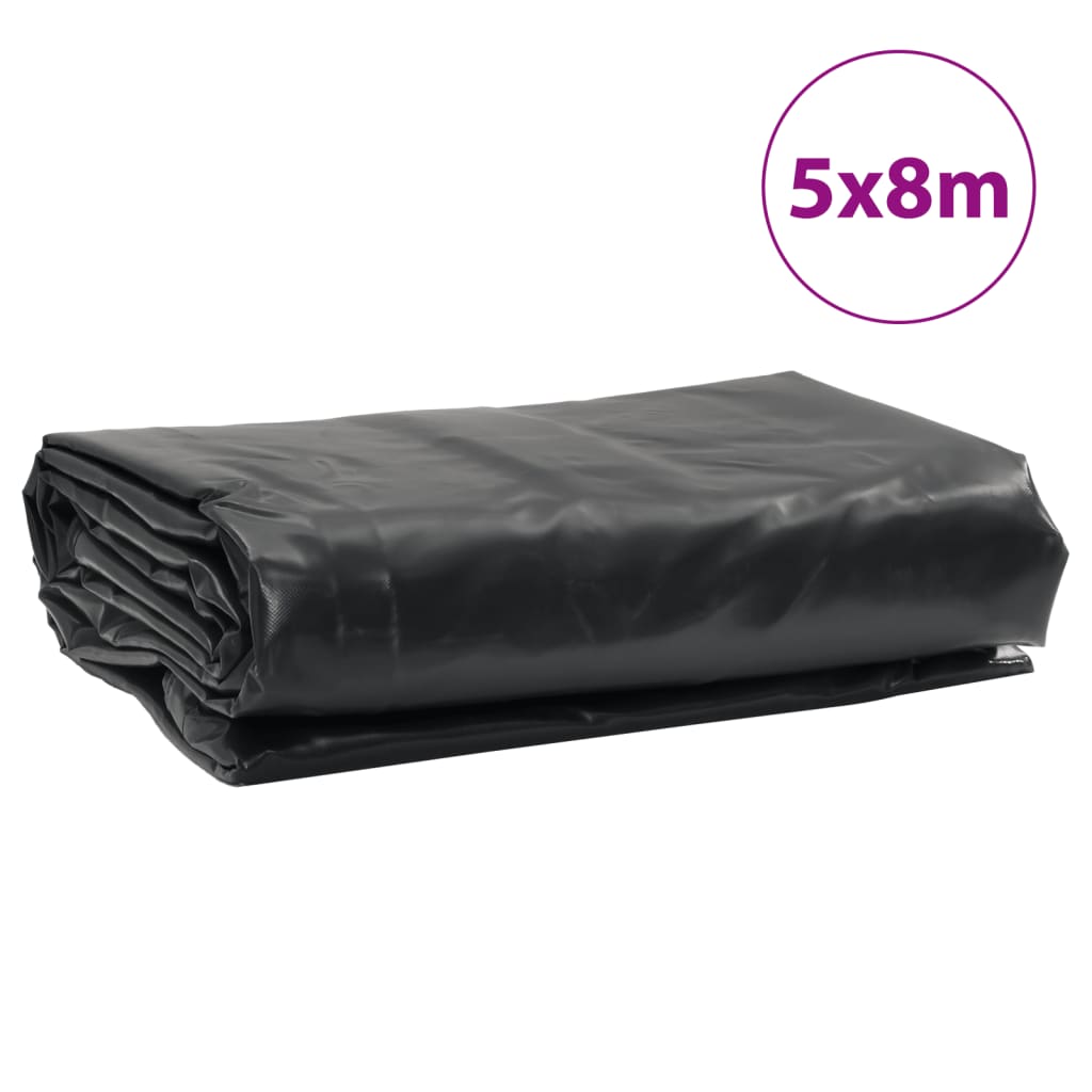 vidaXL Tentas, juodos spalvos, 5x8m, 650g/m²