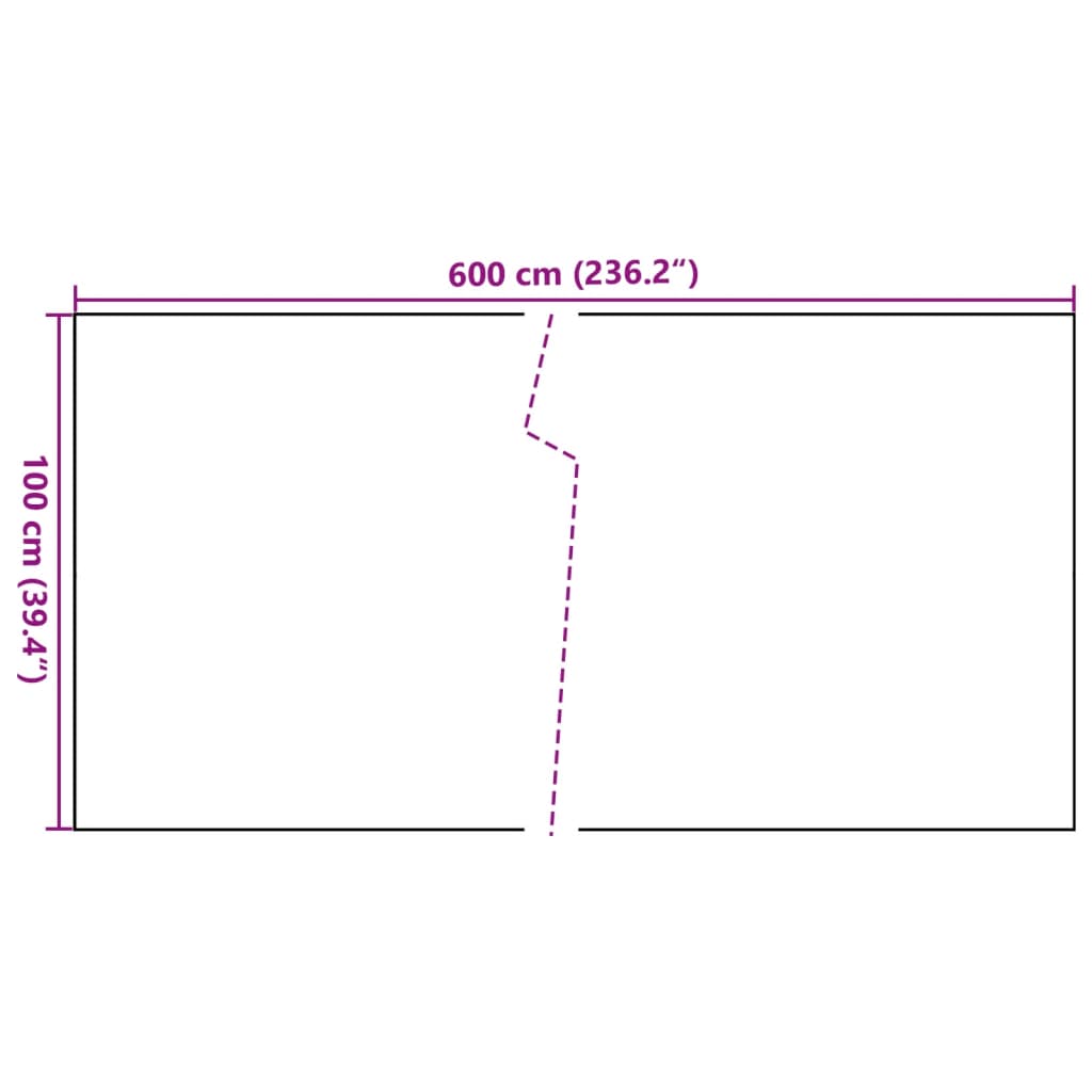 vidaXL Balkono pertvara, antracito spalvos, 600x100cm, poliratanas