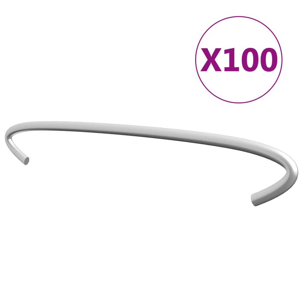 vidaXL Kabliai gabionams, 100vnt., galvanizuotas plienas, 20cm