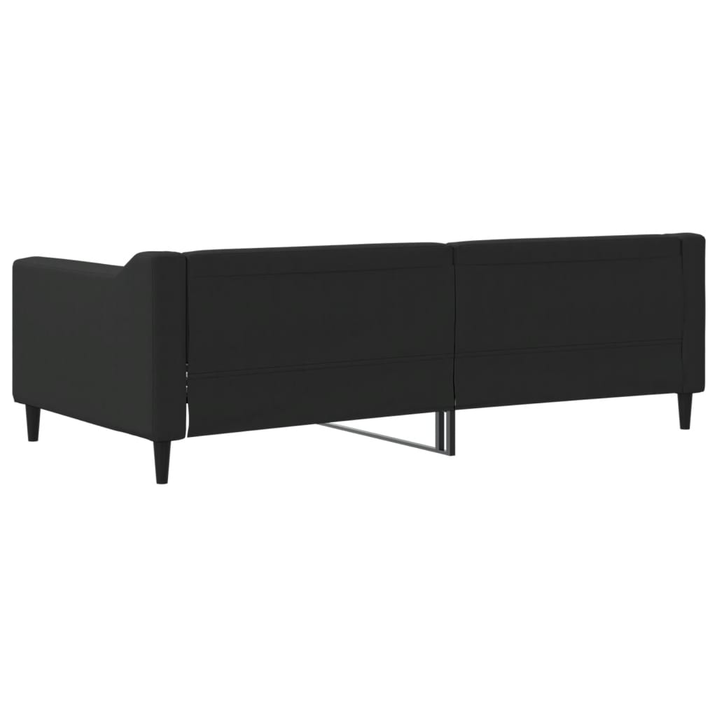 vidaXL Sofa, juodos spalvos, 90x190cm, audinys