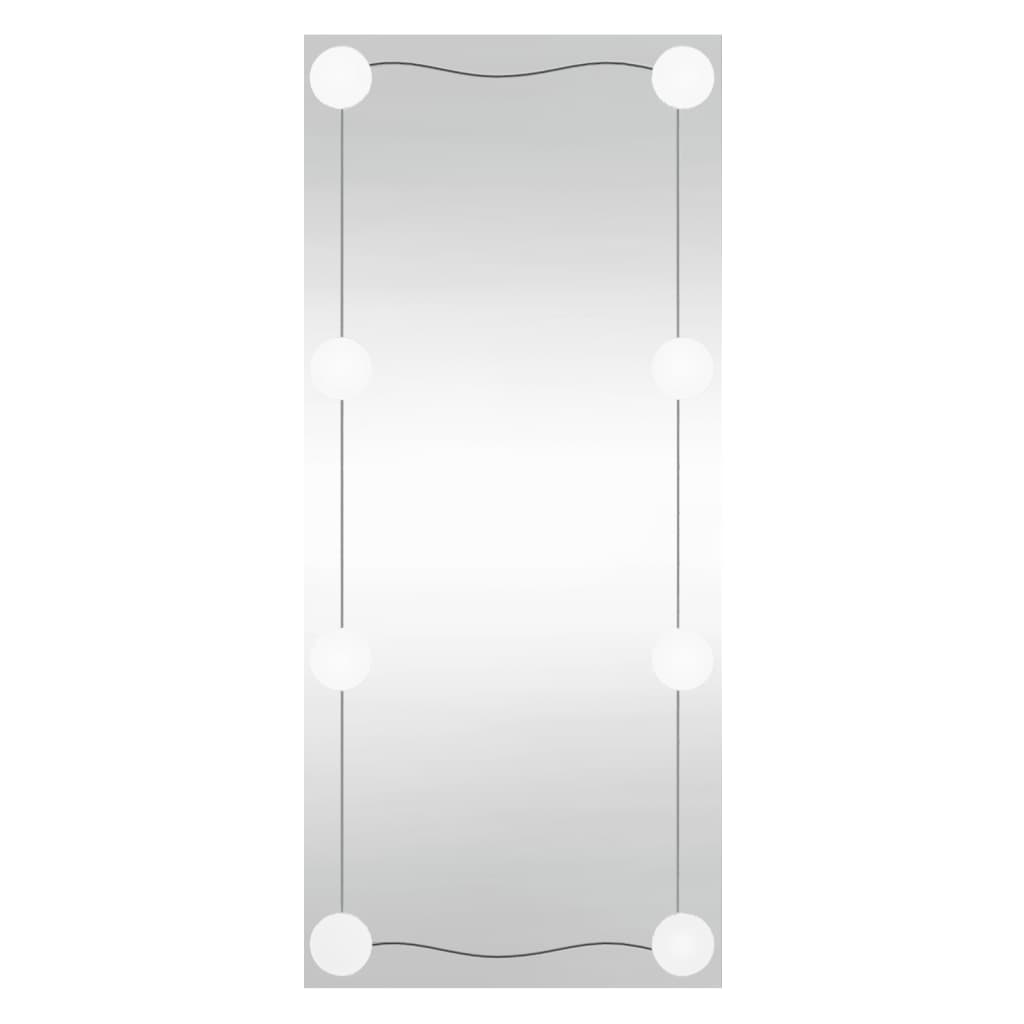 vidaXL Sieninis veidrodis su LED lemputėmis, 40x80cm, stiklas