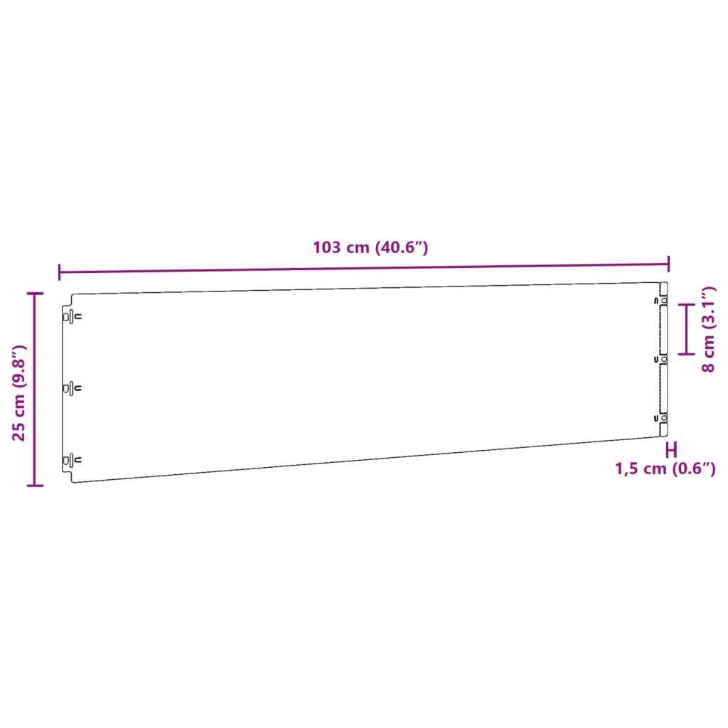 vidaXL Vejos apvadai, 10vnt., 25x103cm, lankstus Corten plienas