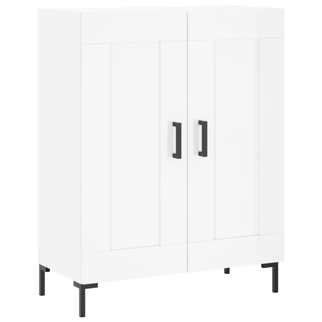 vidaXL Komoda, baltos spalvos, 69,5x34x180cm, apdirbta mediena, blizgi