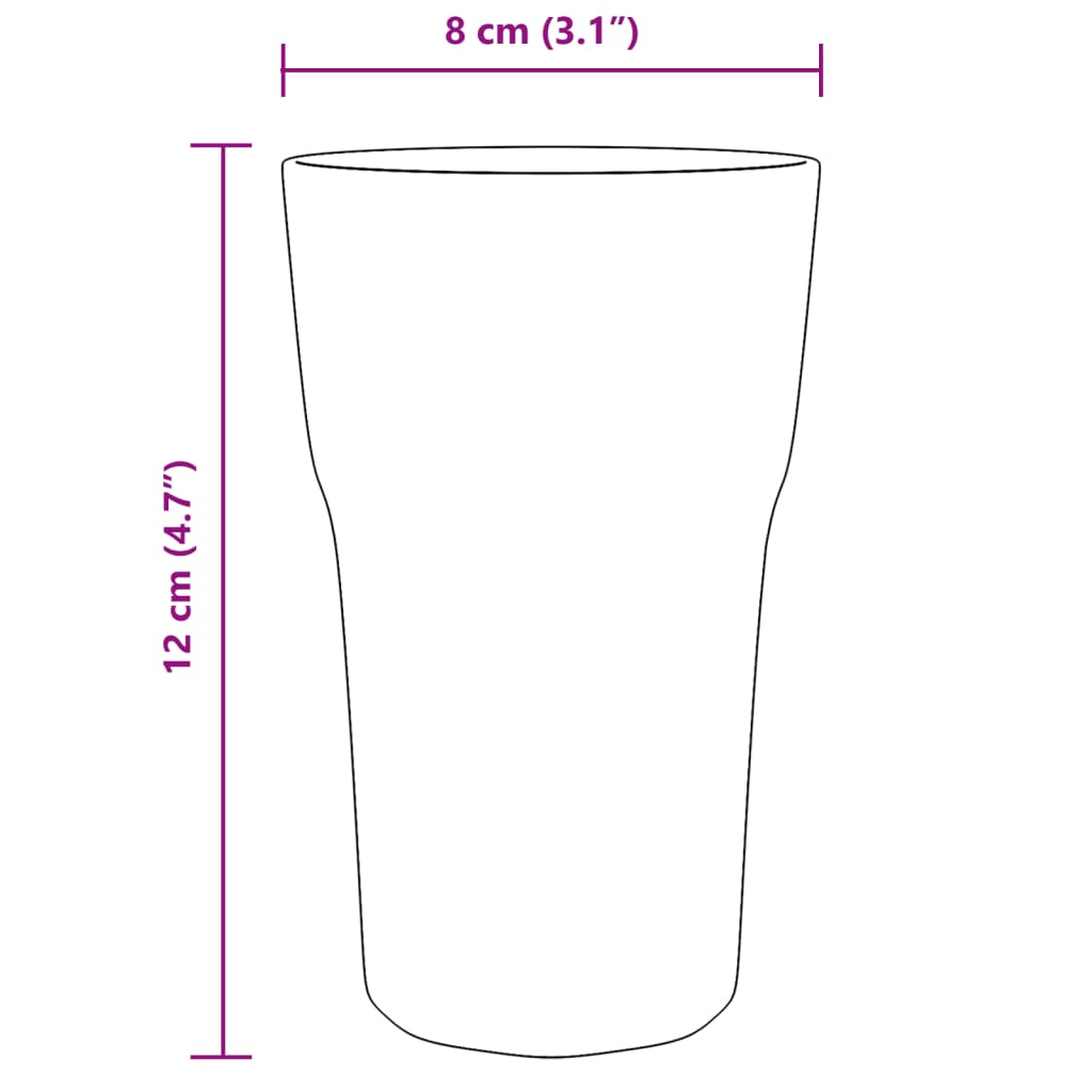 vidaXL Alaus stiklinės, 6vnt., 295 ml