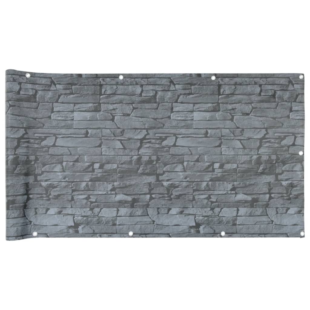 vidaXL Privatumo suteikianti balkono pertvara, pilka, 300x120cm, PVC