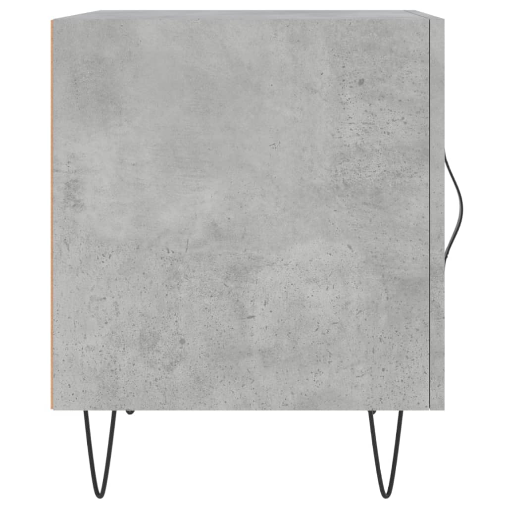 vidaXL Naktinės spintelės, 2vnt., betono pilkos, 40x40x50cm, mediena