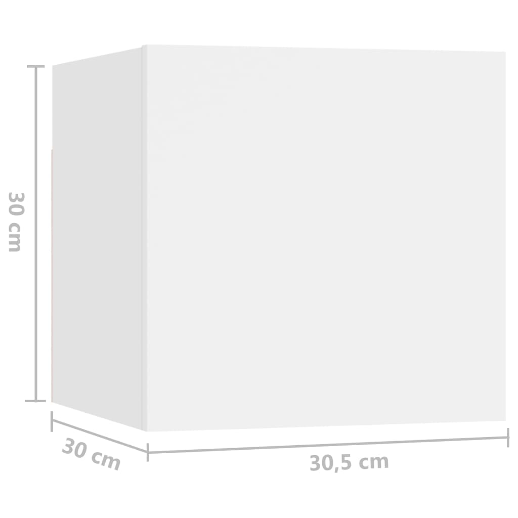 vidaXL Televizoriaus spintelių komplektas, 5 dalių, baltas, mediena