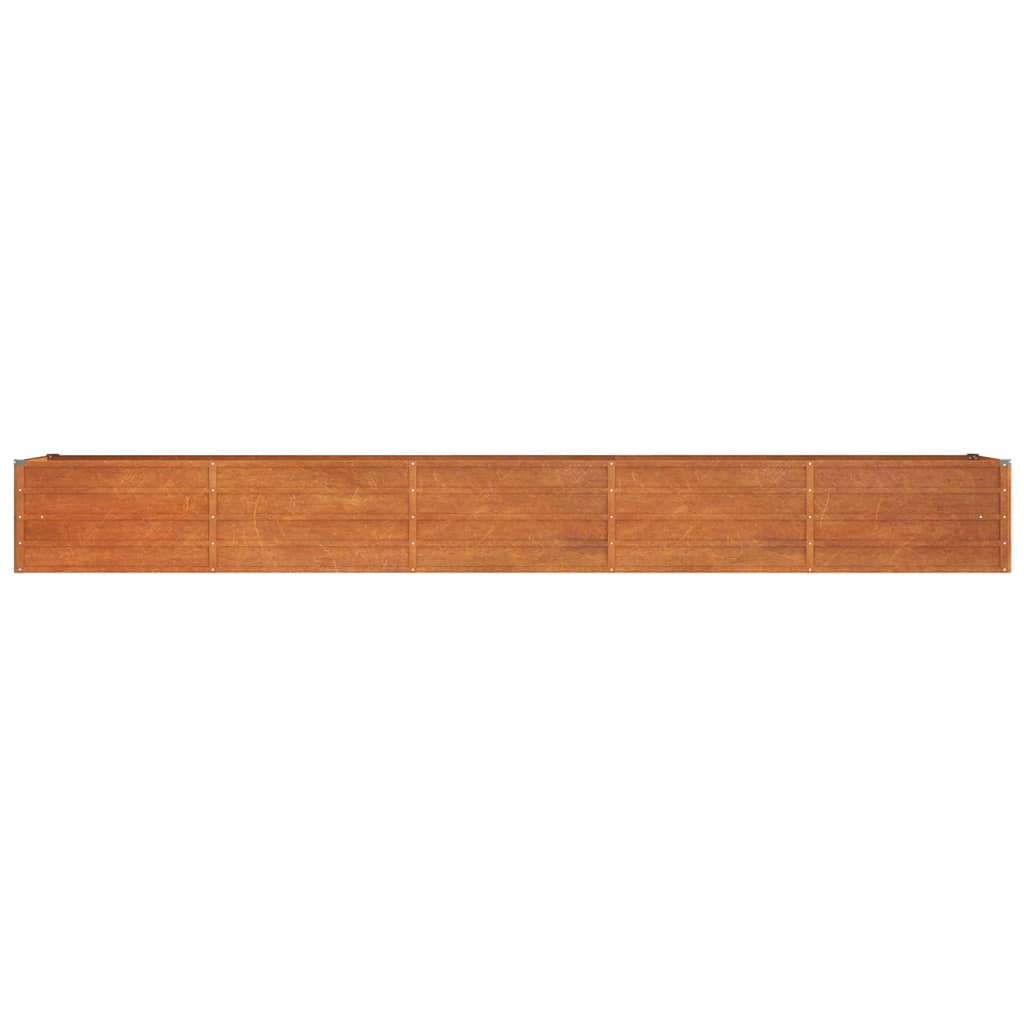 vidaXL Aukštas sodo lovelis, rūdžių, 400x80x45cm, Corten plienas