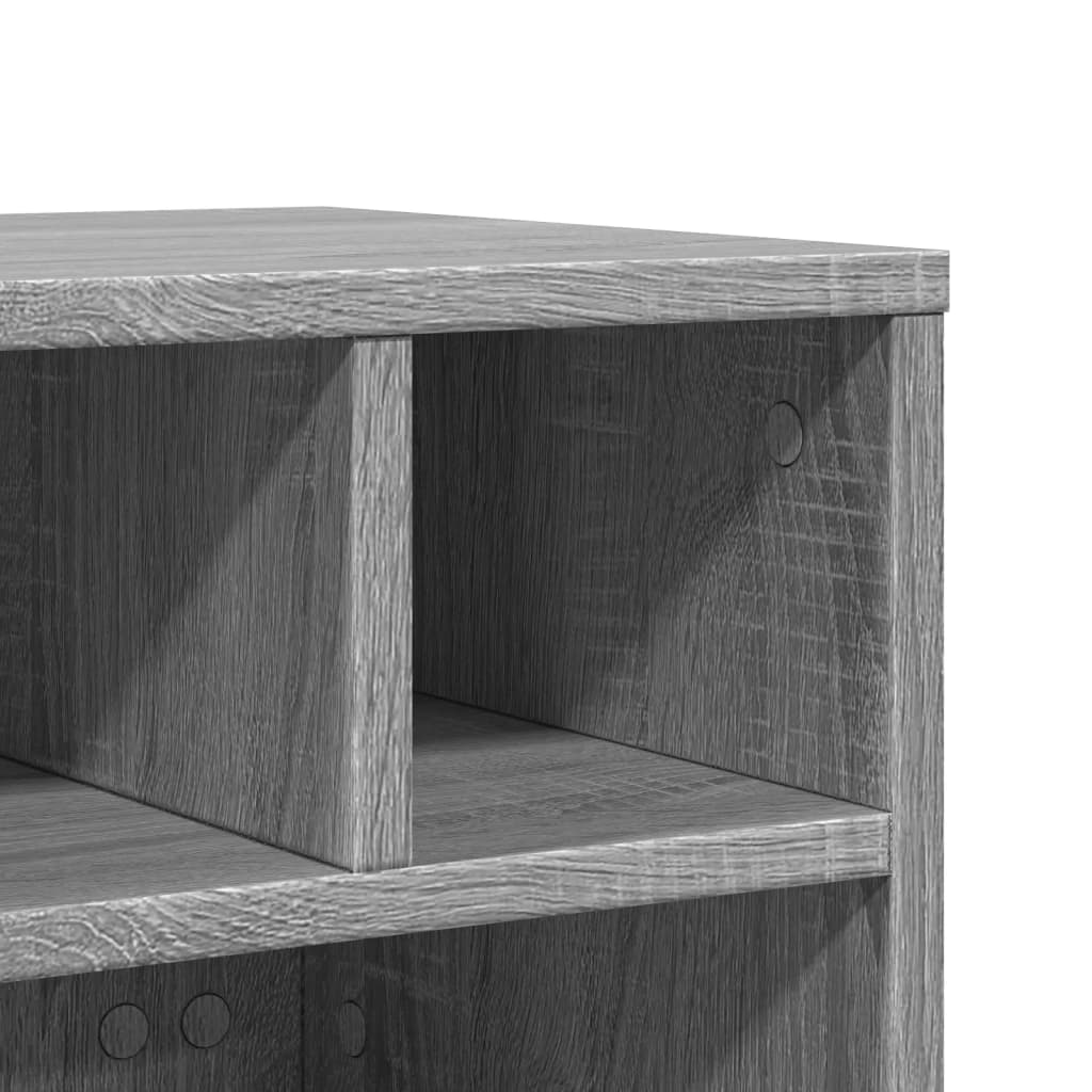 vidaXL Spausdintuvo stovas su ratukais, pilkas ąžuolo, 41x32x34,5cm
