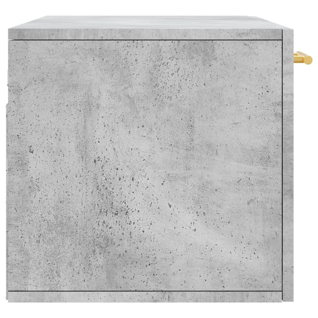 vidaXL Sieninė spintelė, betono pilka, 80x36,5x35cm, apdirbta mediena