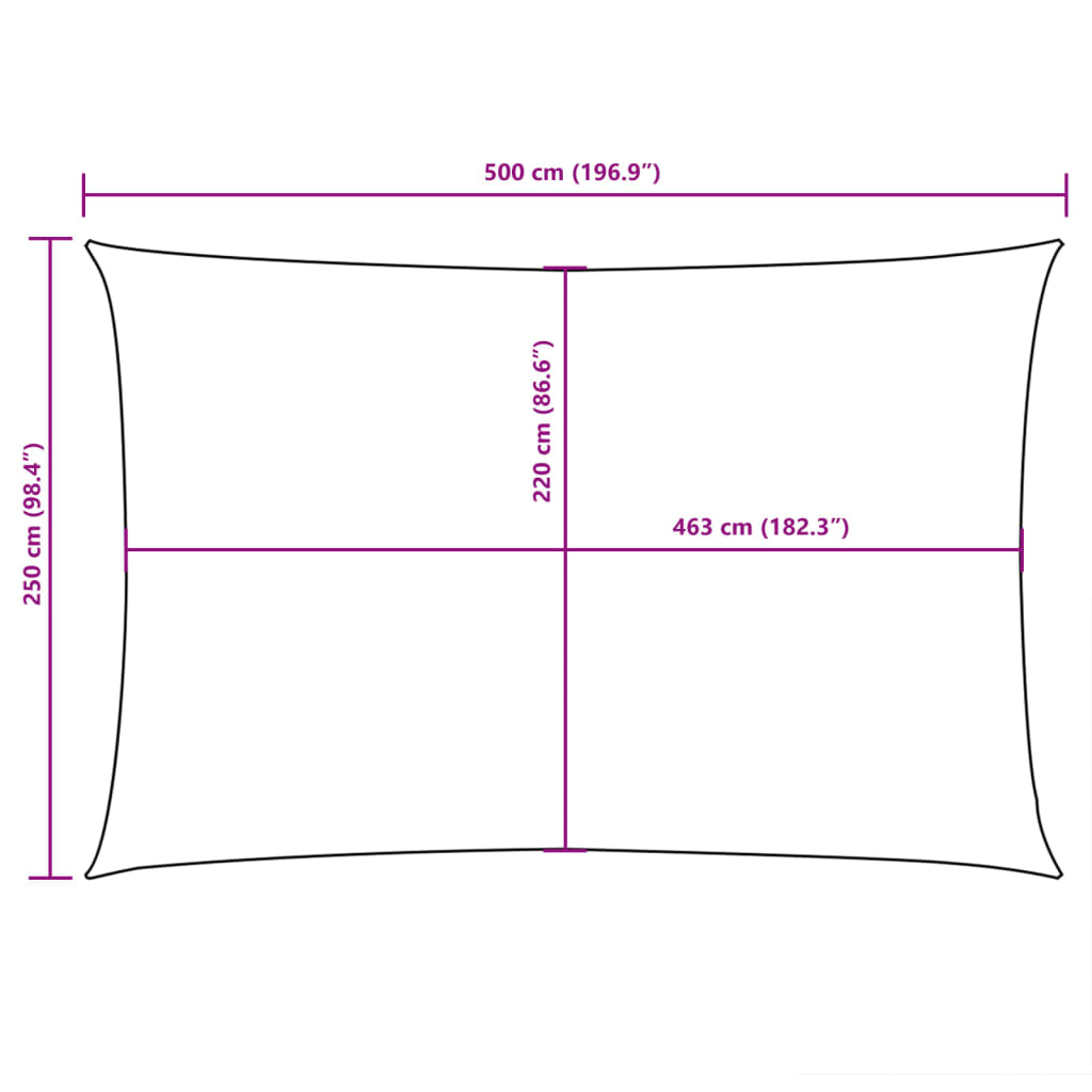 vidaXL Uždanga nuo saulės, ruda, 2,5x5m, oksfordo audinys