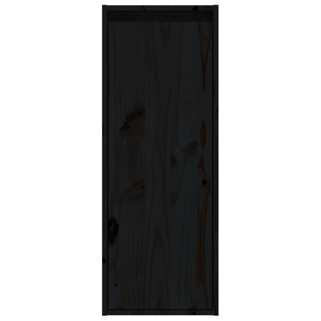 vidaXL Televizoriaus spintelės, 2vnt., juodos, pušies medienos masyvas