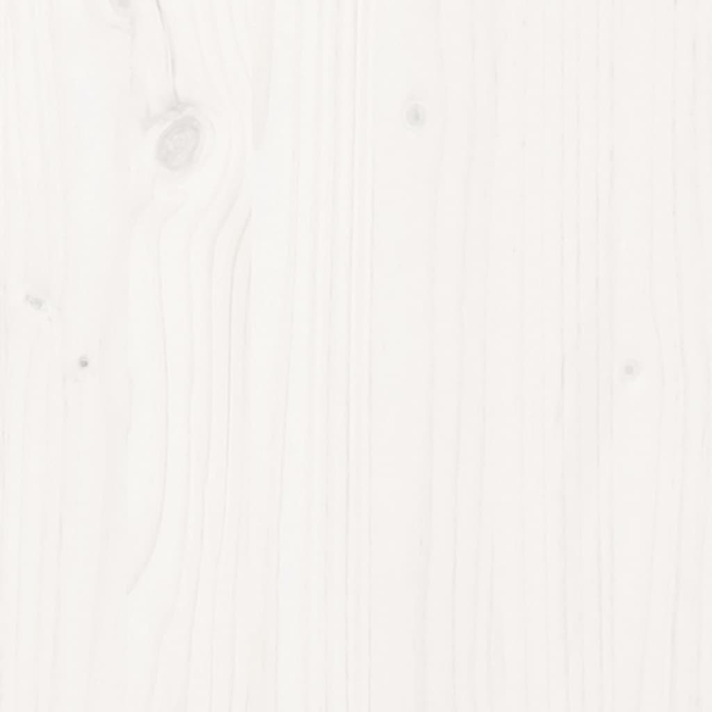 vidaXL Lovos rėmas, baltas, 160x200 cm, medienos masyvas