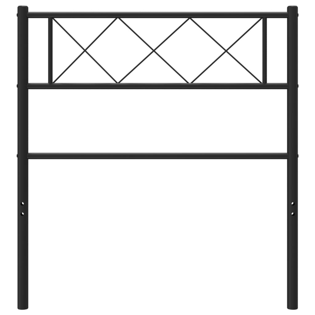 vidaXL Metalinis galvūgalis, juodos spalvos, 75cm