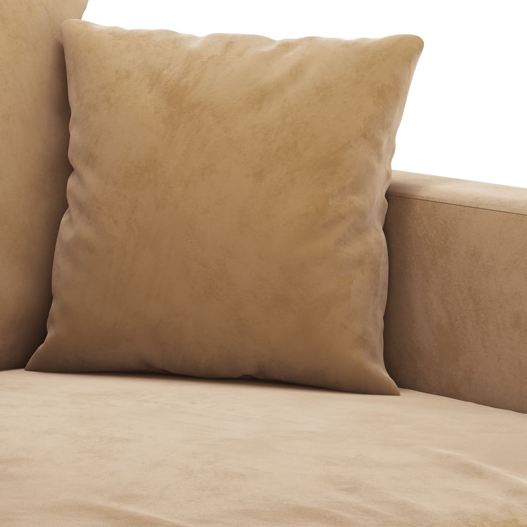 vidaXL Dvivietė sofa, rudos spalvos, 140cm, aksomas