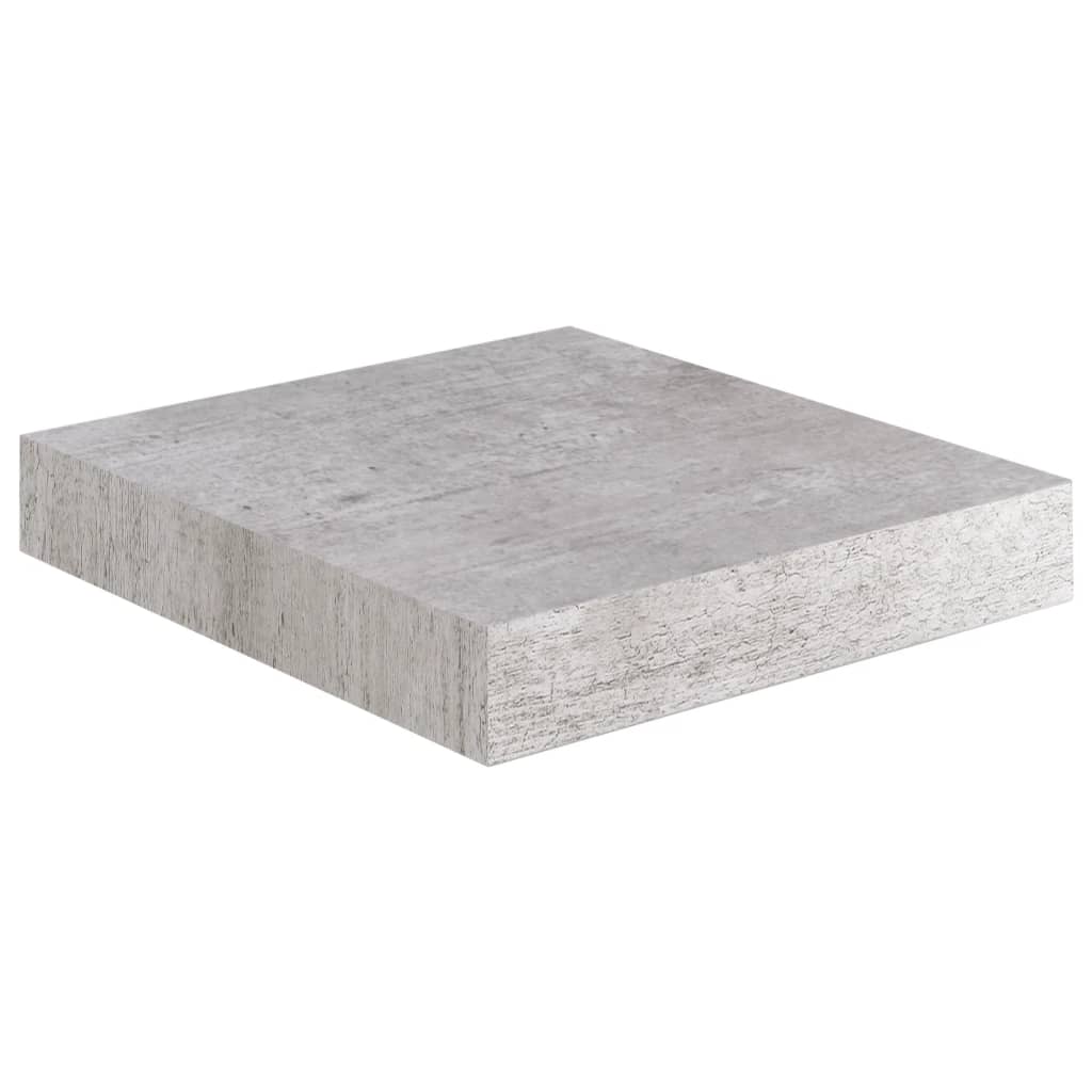 vidaXL Pakabinamos lentynos, 2vnt., betono pilkos, 23x23,5x3,8cm, MDF