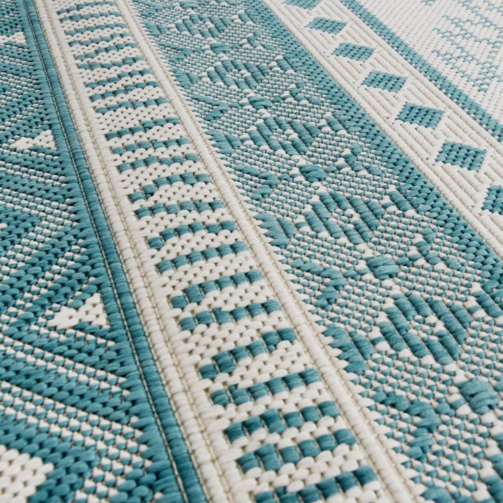 vidaXL Lauko kilimėlis, vandens ir baltos spalvos, 80x150cm, dvipusis