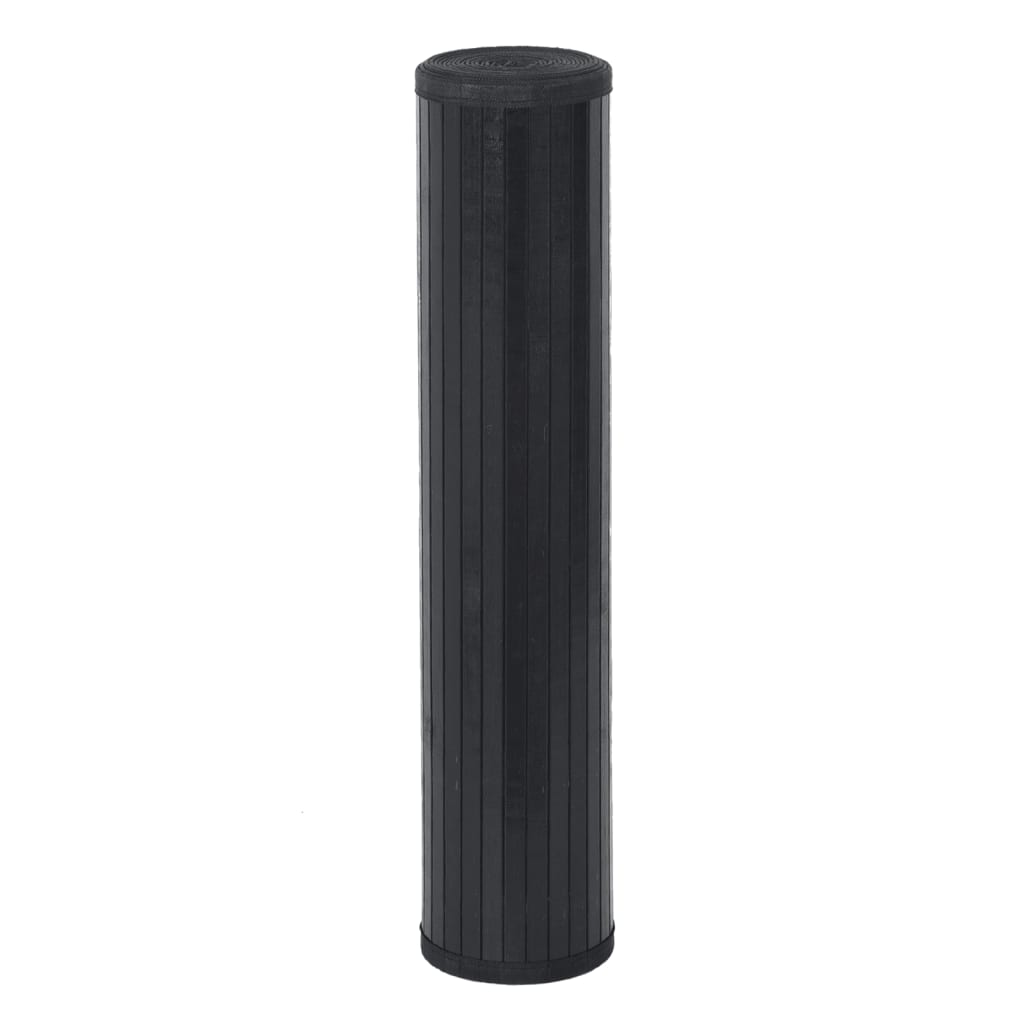 vidaXL Kilimas, juodos spalvos, 100x300cm, bambukas, stačiakampis