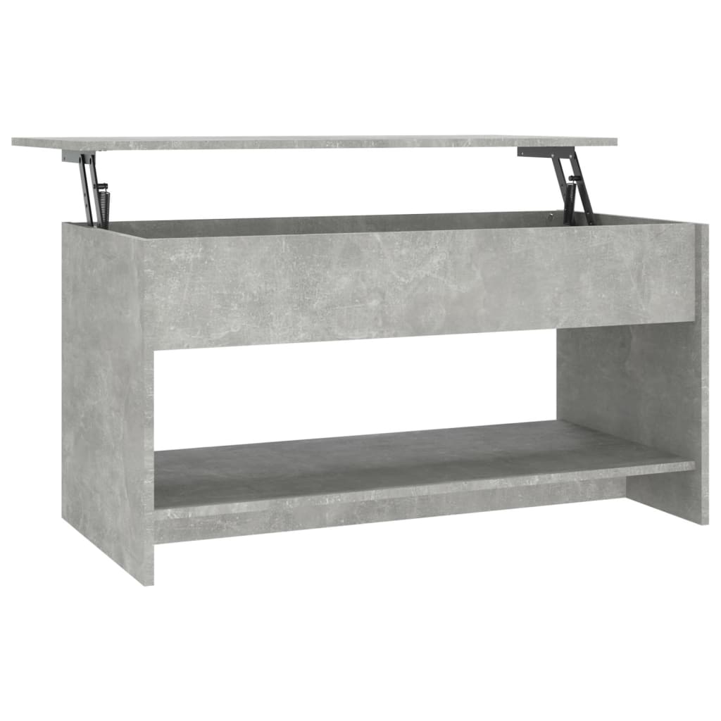 vidaXL Kavos staliukas, betono pilkas, 102x50x52,5cm, apdirbta mediena