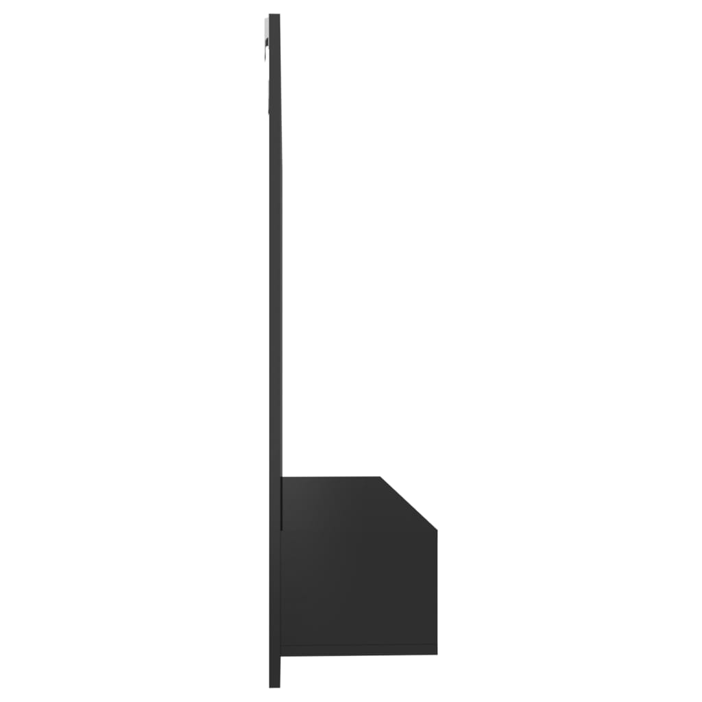 vidaXL Sieninė TV spintelė, juoda, 102x23,5x90cm, apdirbta mediena