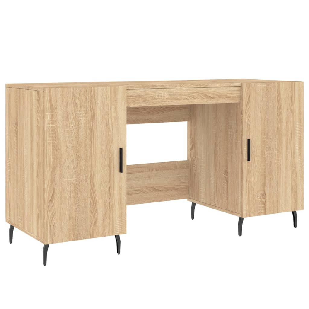 vidaXL Rašomasis stalas, sonoma ąžuolo, 140x50x75cm, apdirbta mediena