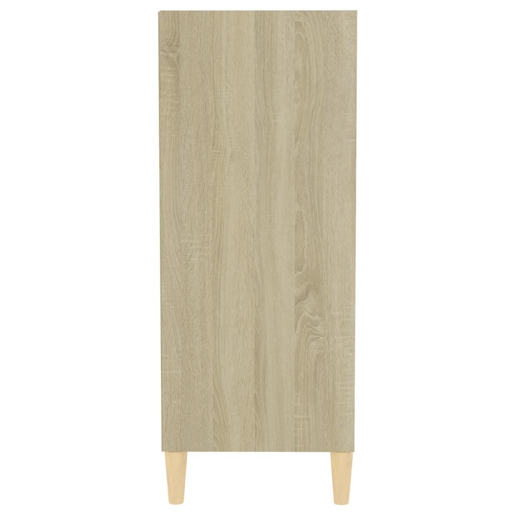 vidaXL Šoninė spintelė, balta ir ąžuolo, 57x35x90cm, apdirbta mediena