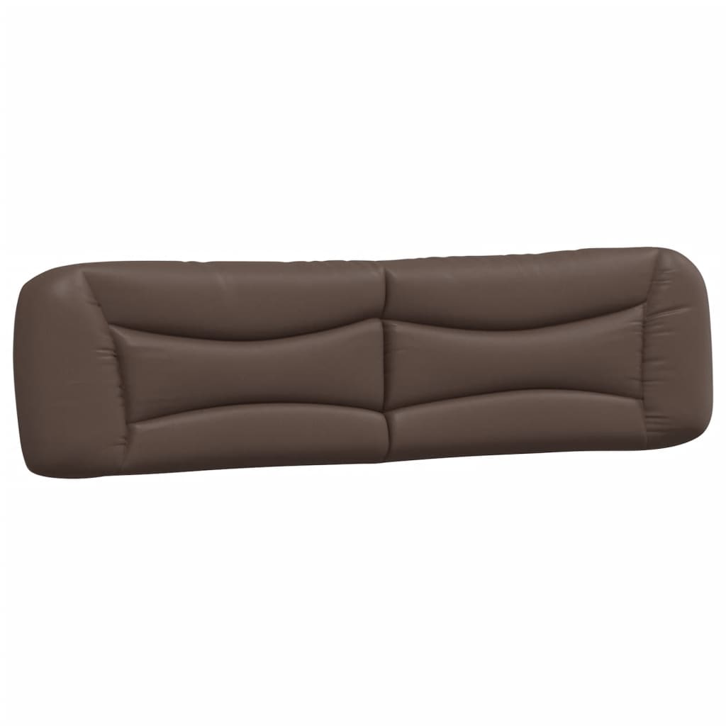 vidaXL Galvūgalio pagalvėlė, rudos spalvos, 200cm, dirbtinė oda