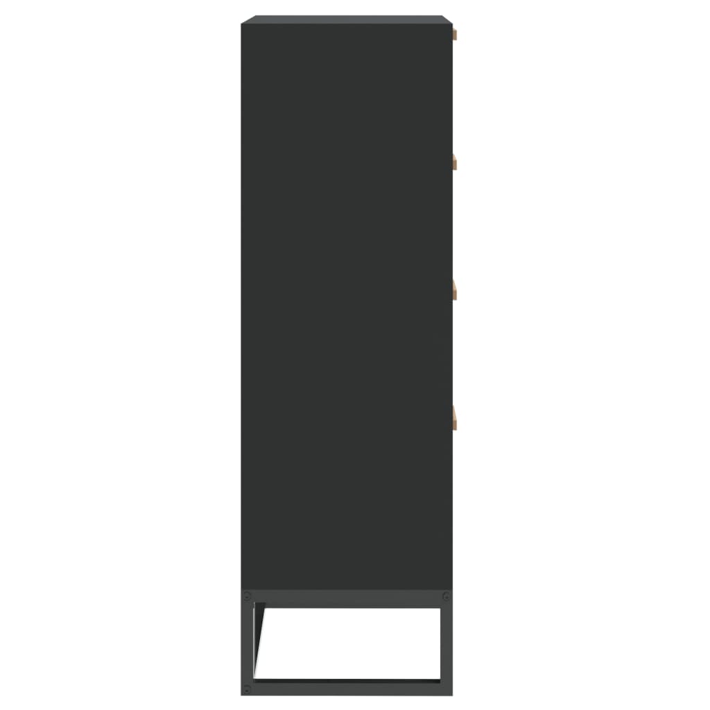 vidaXL Komoda, juodos spalvos, 40x30x95cm, apdirbta mediena