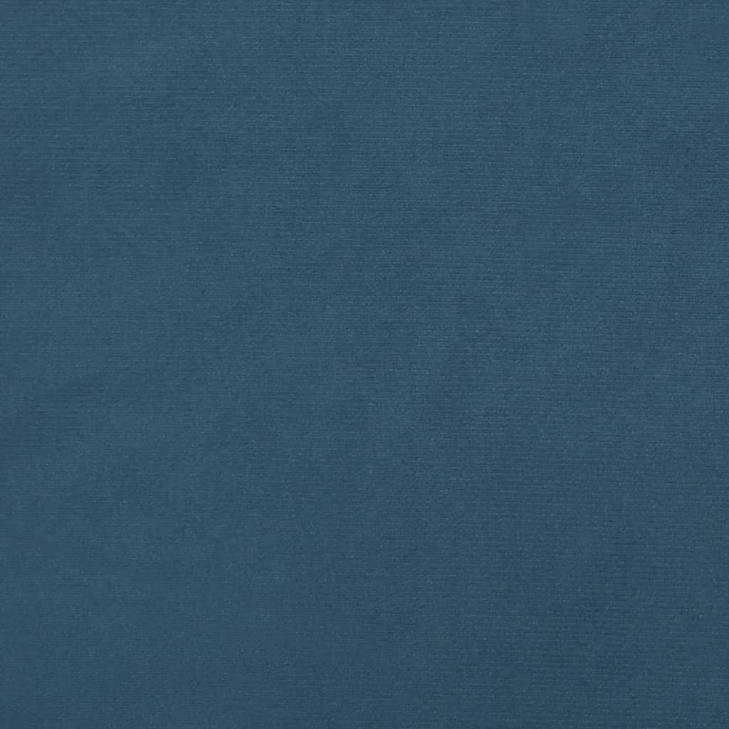 vidaXL Lovos rėmas, tamsiai mėlynos spalvos, 140x200 cm, aksomas