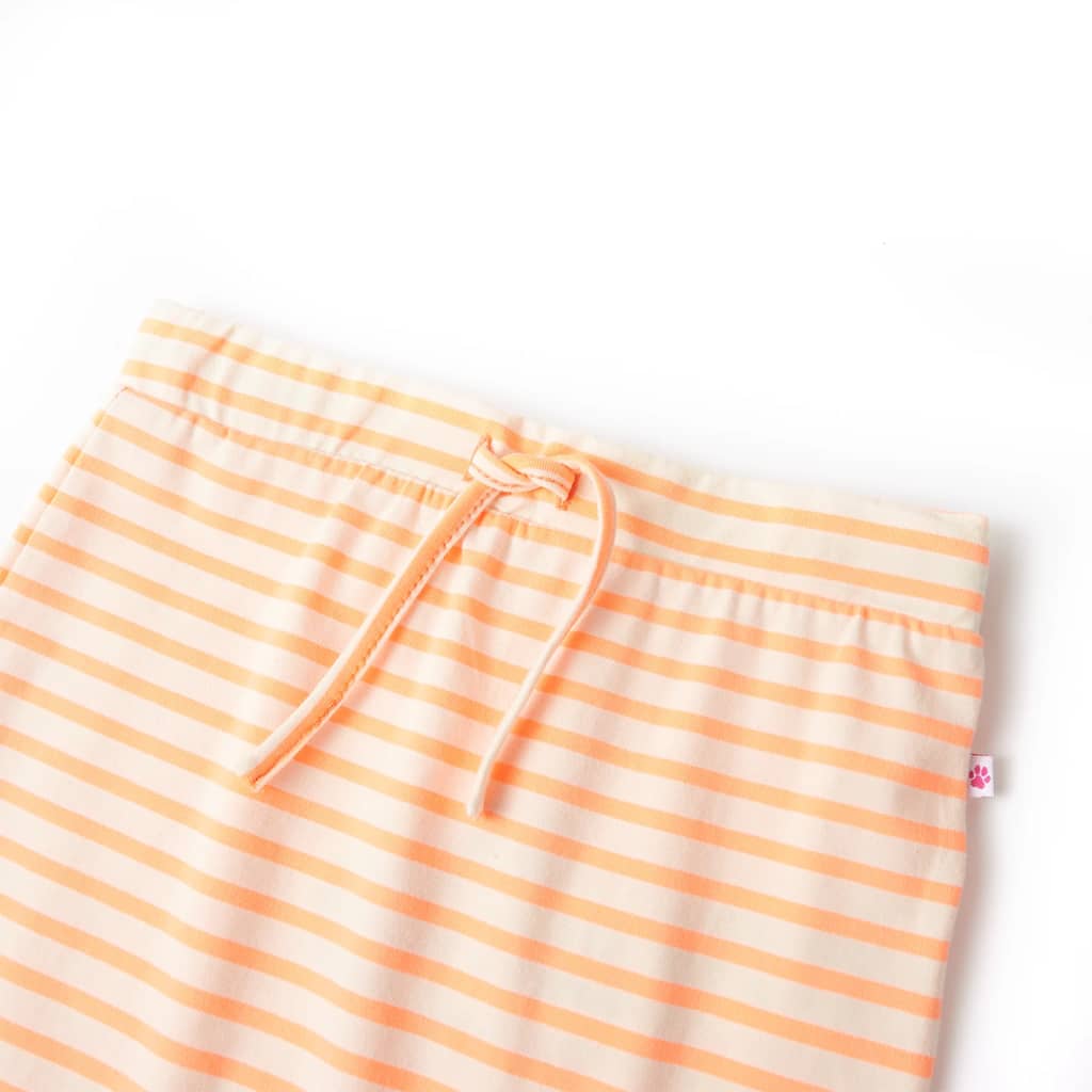 Tiesus vaikiškas sijonas su dryžiais, oranžinis, 128 dydžio