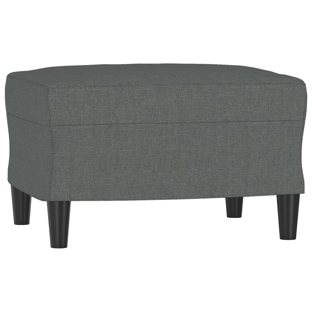 vidaXL Trivietė sofa su pakoja, tamsiai pilkos spalvos, 180cm, audinys