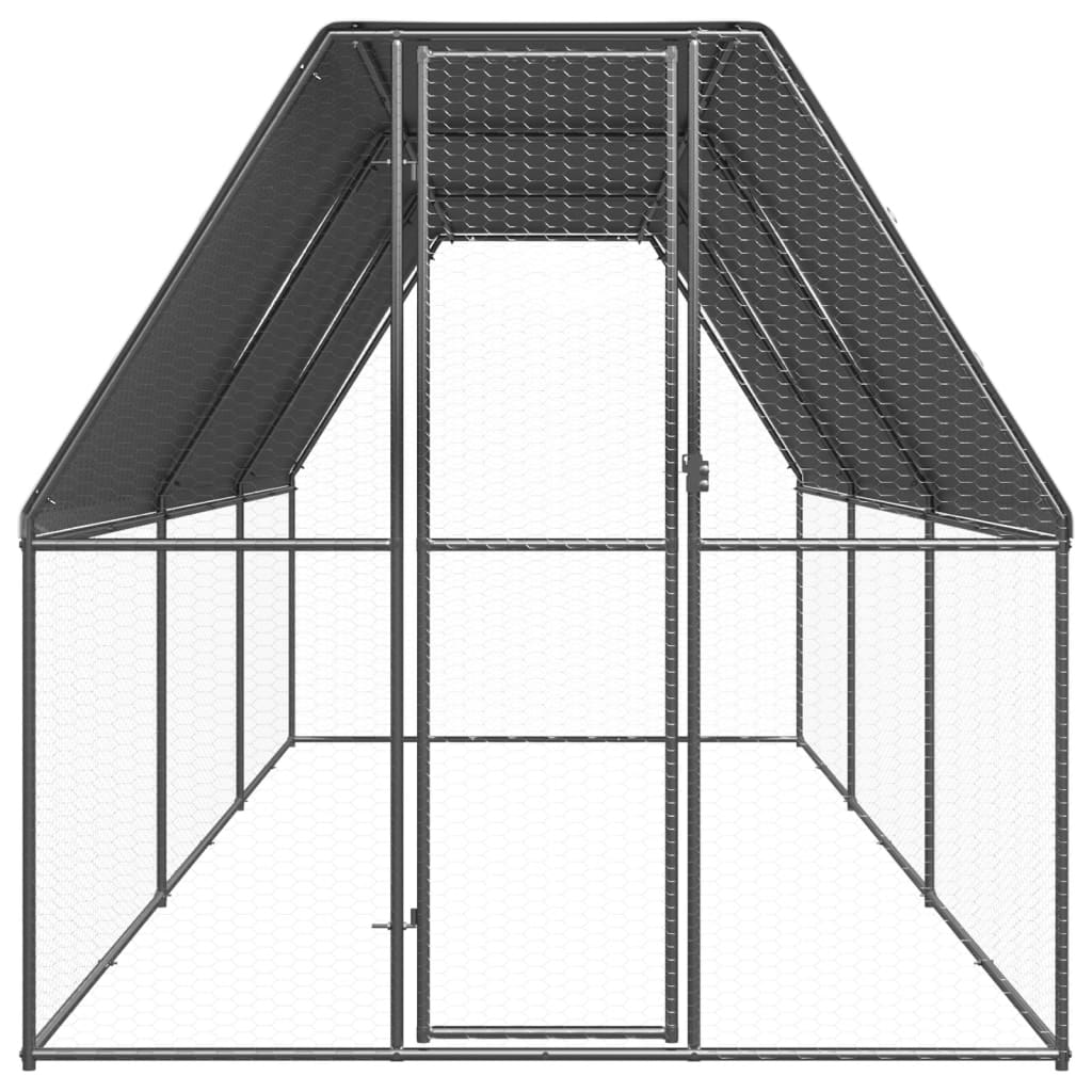 vidaXL Lauko narvas viščiukams, 2x6x2m, galvanizuotas plienas