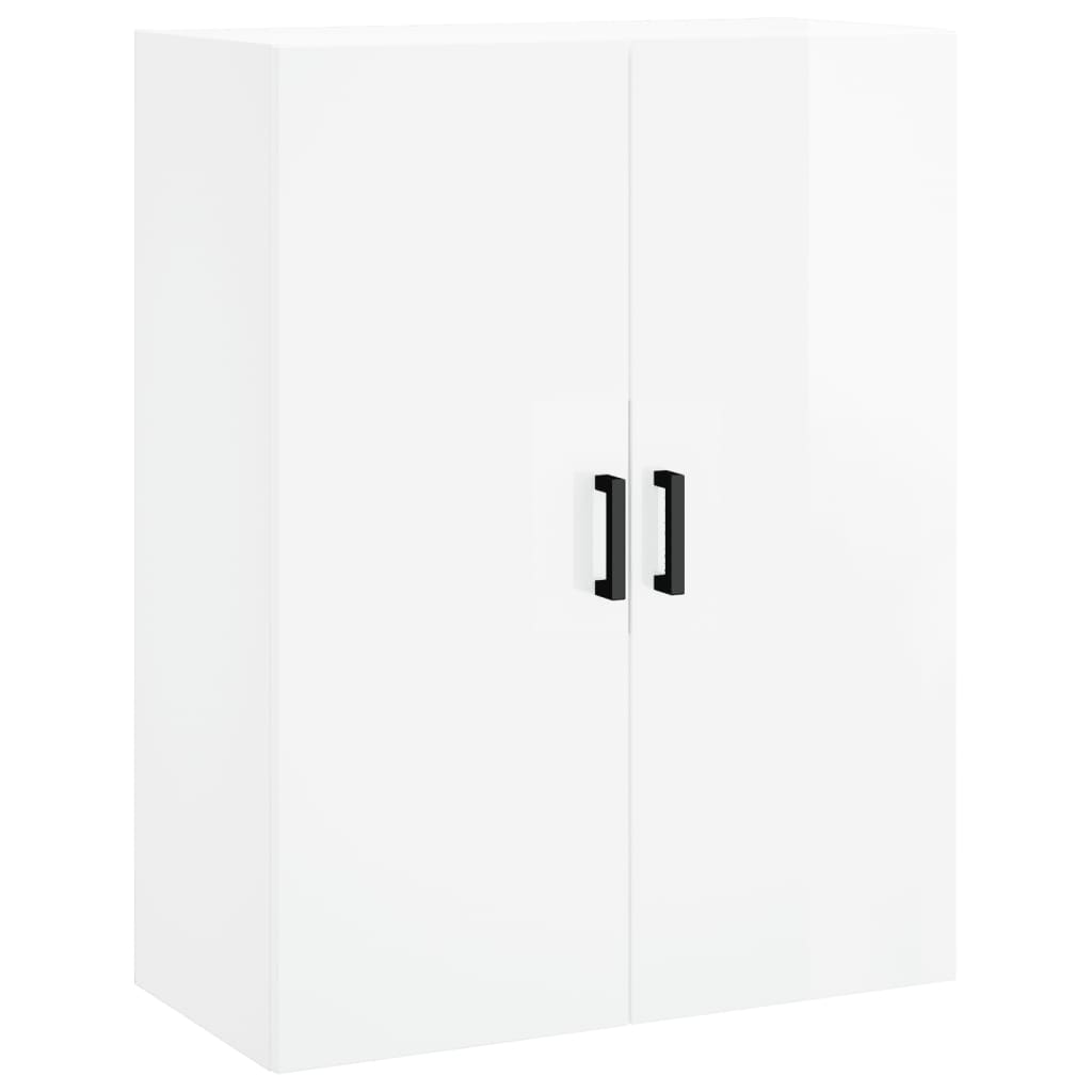 vidaXL Komoda, baltos spalvos, 69,5x34x180cm, apdirbta mediena, blizgi