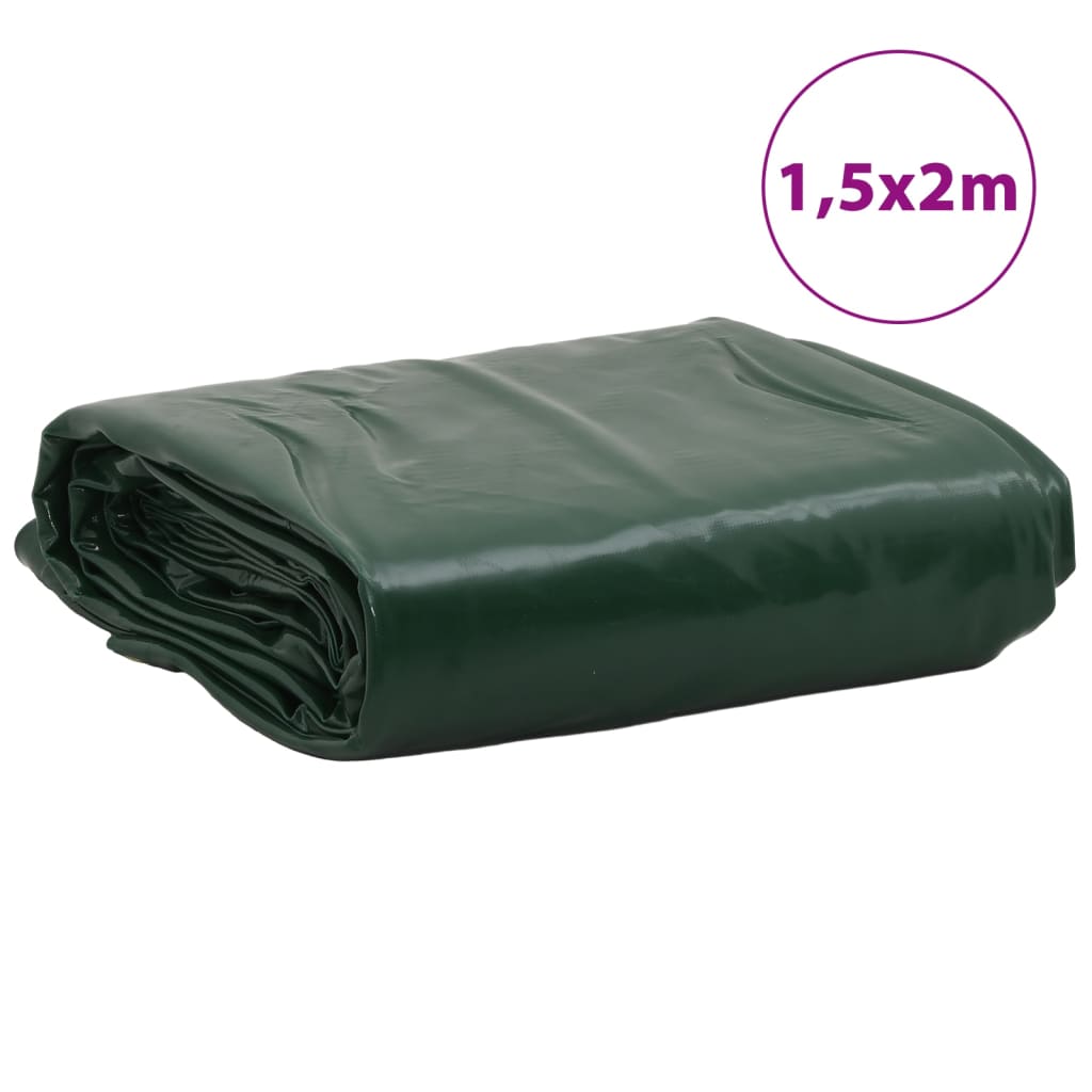 vidaXL Tentas, žalios spalvos, 1,5x2m, 650g/m²