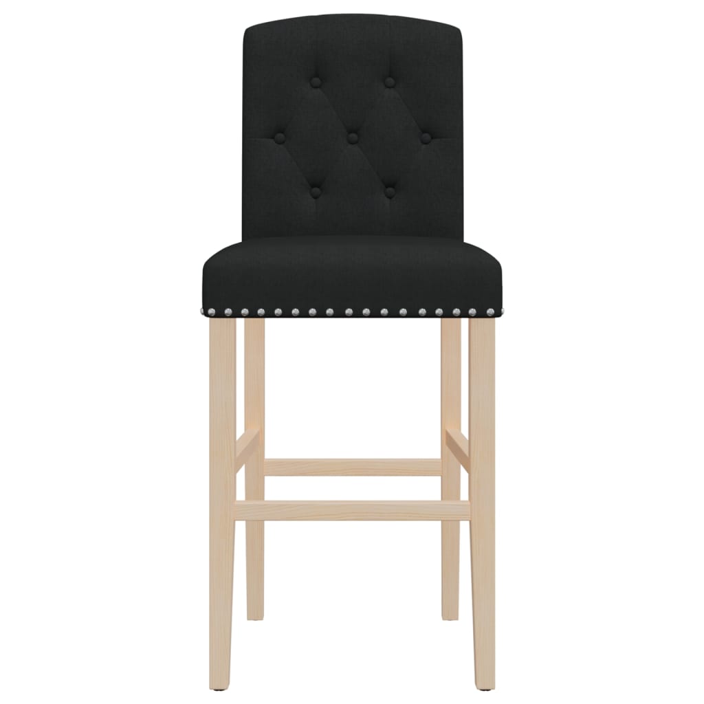 vidaXL Baro kėdės, 2vnt., kaučiukmedžio medienos masyvas ir audinys