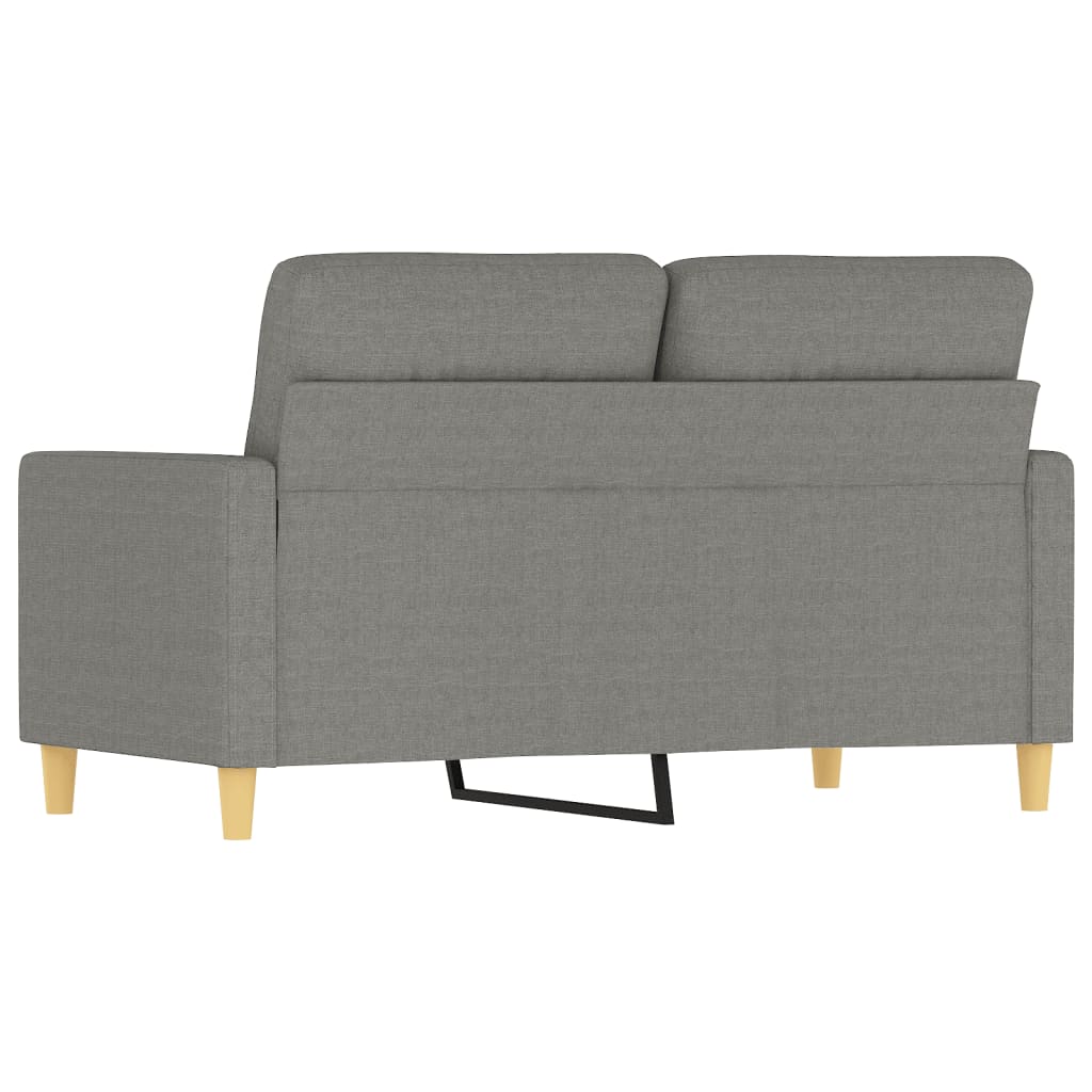 vidaXL Dvivietė sofa, tamsiai pilkos spalvos, 120cm, audinys