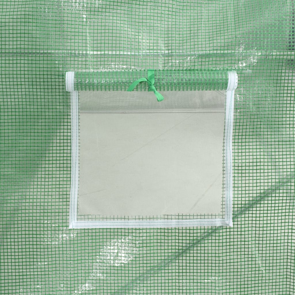 vidaXL Šiltnamis su plieno rėmu, žalios spalvos, 10x2x2m, 20m²