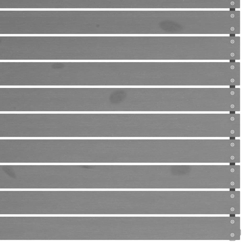 vidaXL Sodo poilsio baldų komplektas, 7 dalių, pilkas, pušies masyvas