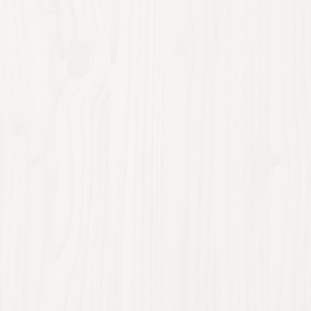 vidaXL Lova senjorams su galvūgaliu, baltas, 100x200 cm, mediena