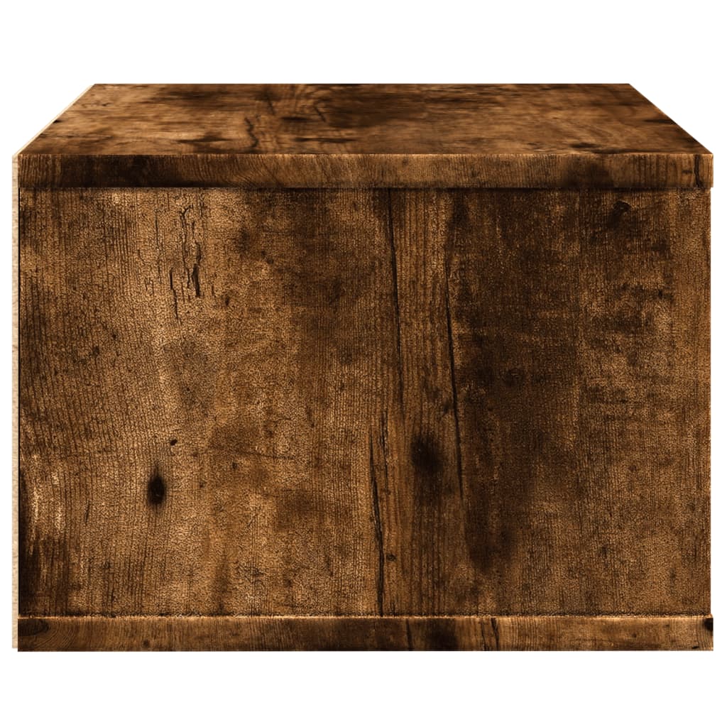 vidaXL Spausdintuvo stovas, dūminio ąžuolo, 40x32x22,5cm, mediena