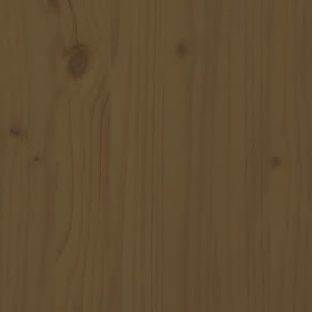 vidaXL Komoda, medaus ruda, 83x41,5x100cm, pušies medienos masyvas