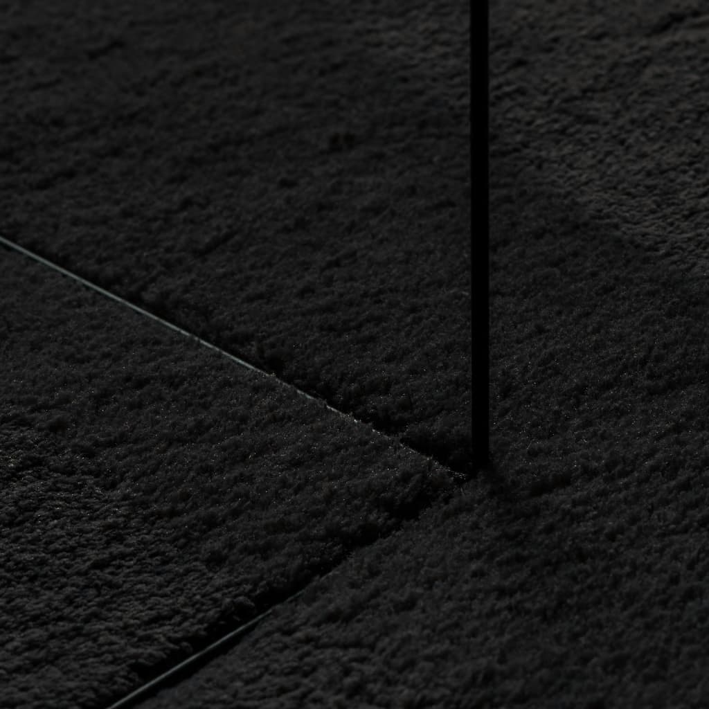 vidaXL Kilimas HUARTE, juodas, 120x170cm, trumpi šereliai