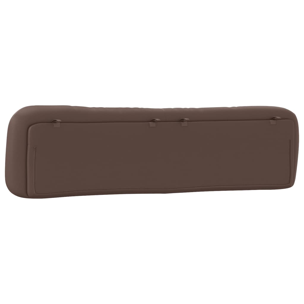 vidaXL Galvūgalio pagalvėlė, rudos spalvos, 200cm, dirbtinė oda