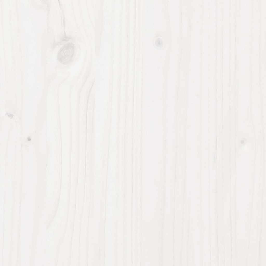 vidaXL Lovos rėmas, baltos spalvos, 120x200cm, pušies medienos masyvas