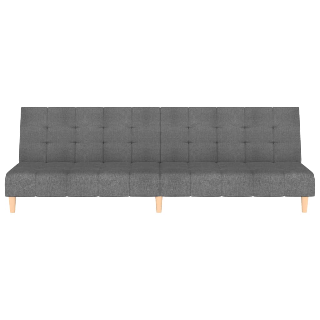 vidaXL Dvivietė sofa-lova, šviesiai pilkos spalvos, audinys