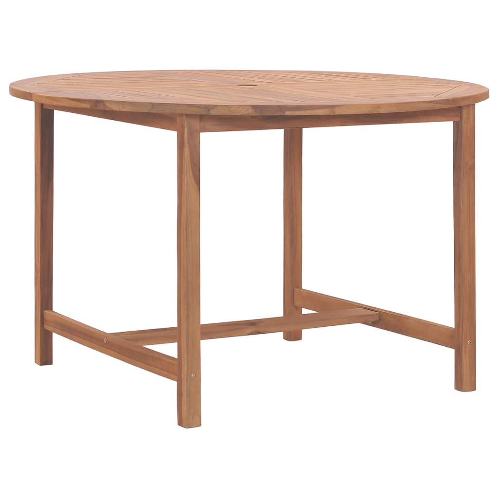 vidaXL Sodo valgomojo stalas, 110x75cm, tikmedžio medienos masyvas