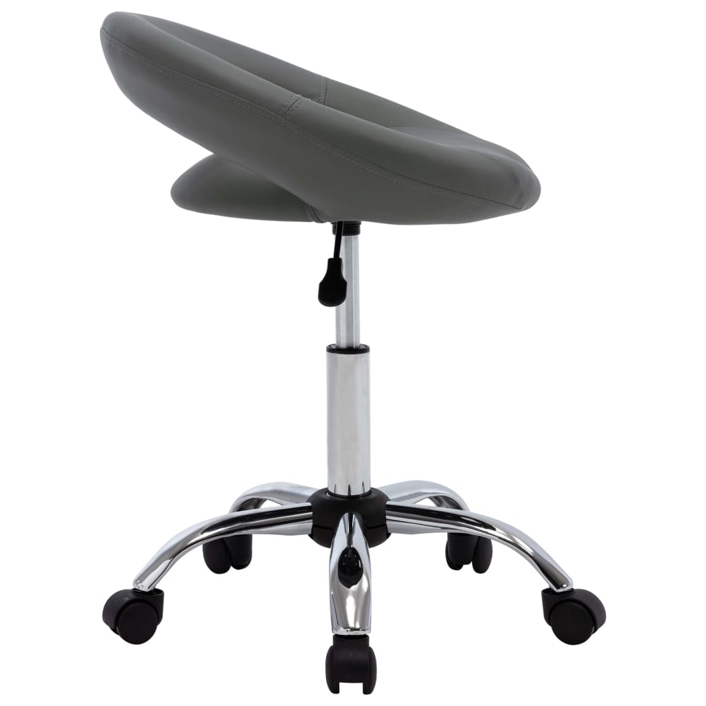 vidaXL Pasukama valgomojo kėdė, pilkos spalvos, dirbtinė oda (323668)