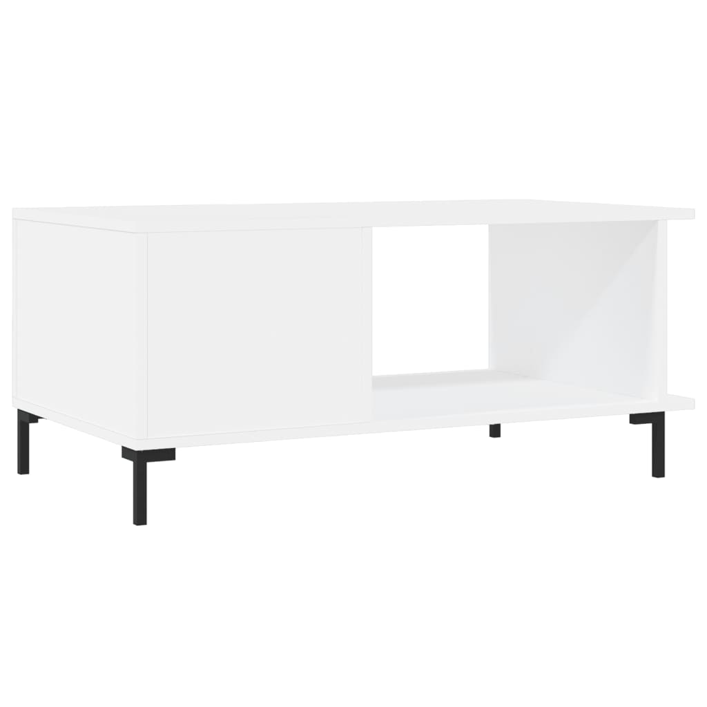 vidaXL Kavos staliukas, baltos spalvos, 90x50x40cm, apdirbta mediena